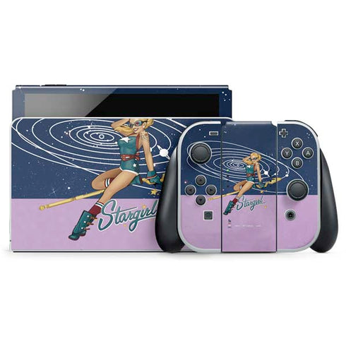 DC Comics Bombshells Stargirl- Field Guide to Cosmos Nintendo Switch OLED (2021) Skin